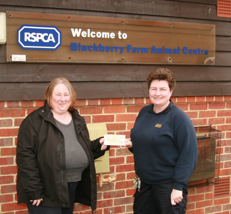 RSPCA cheque presentation